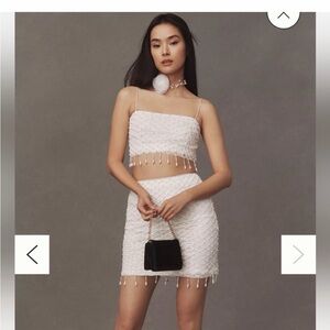BHLDN White Beaded Skirt